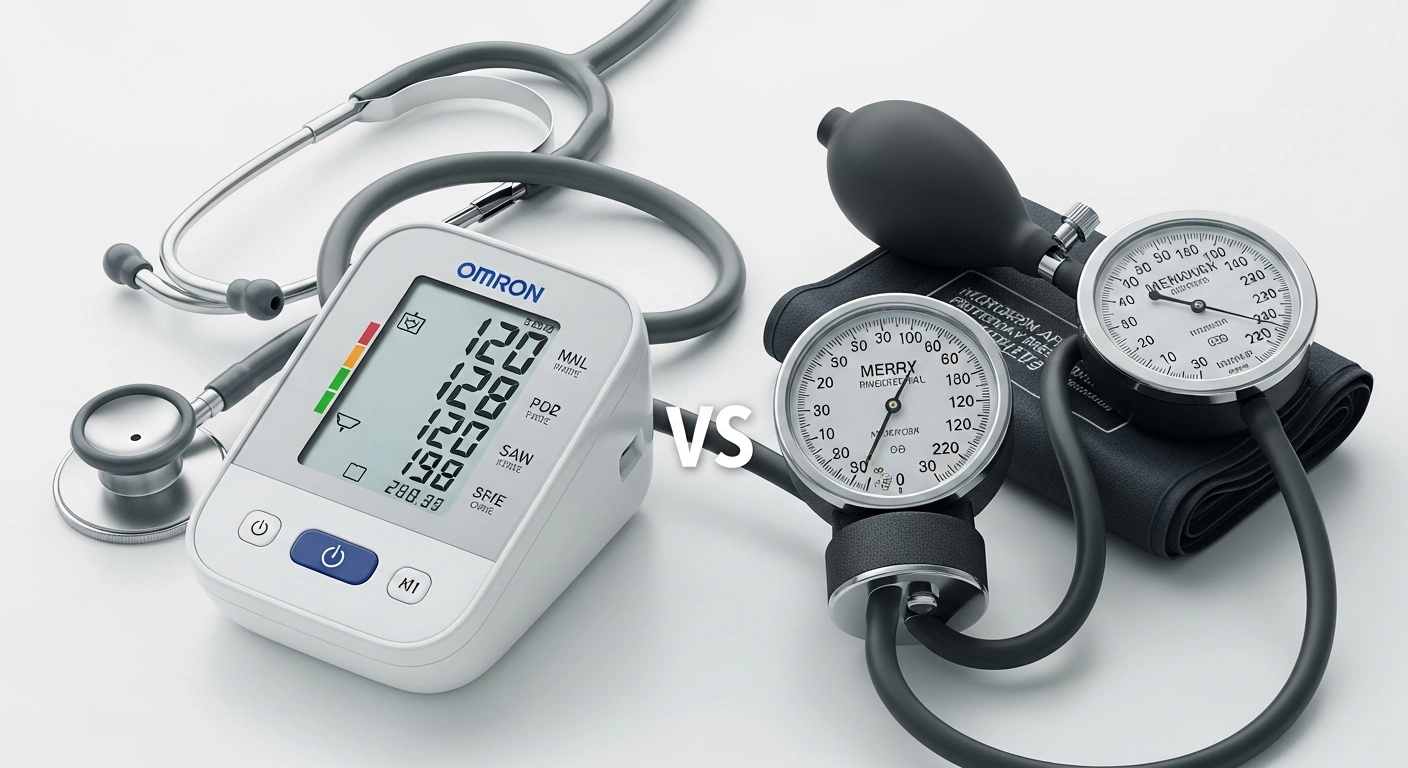 השוואה בין מדי לחץ דם Omron לדגמים מקצועיים אחרים.