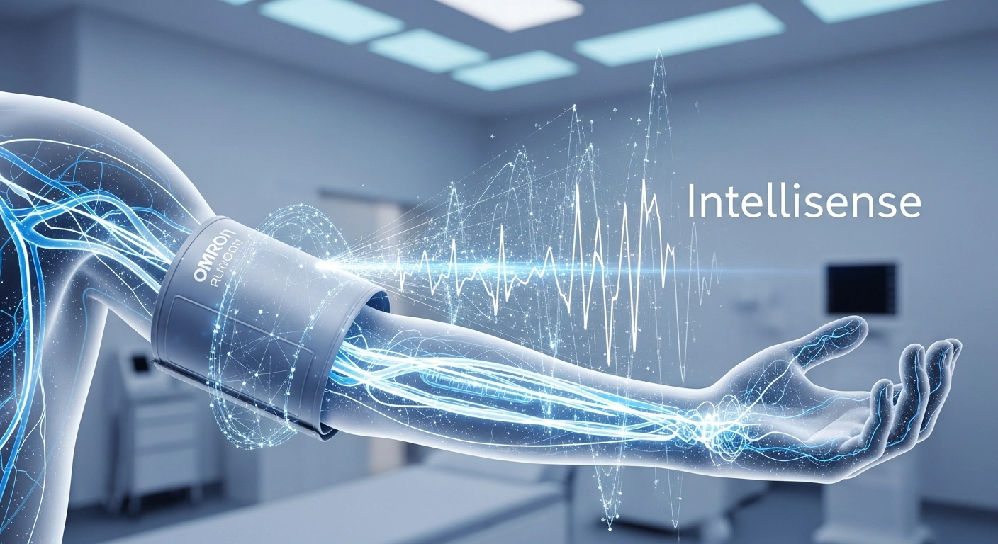 טכנולוגיית IntelliSense במדי לחץ דם של Omron.