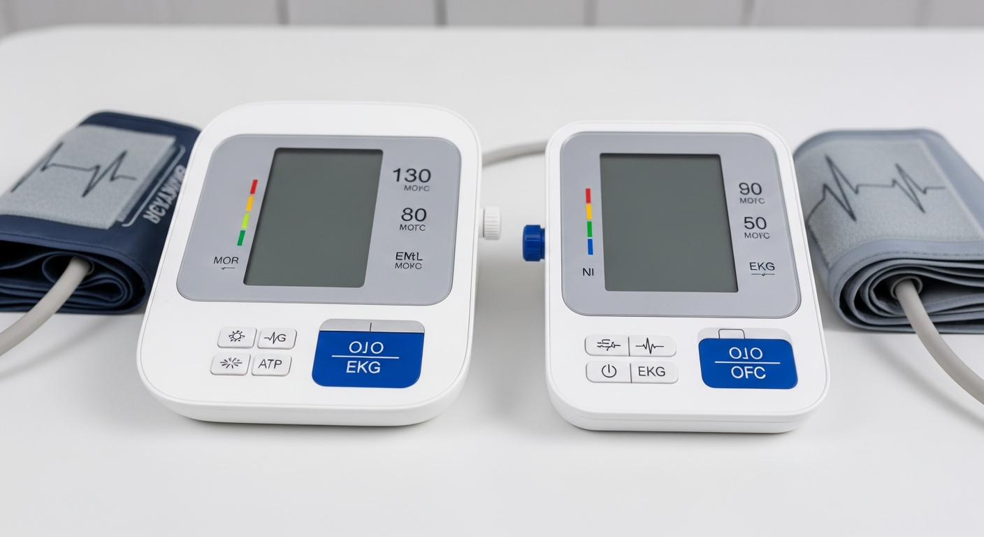 BP2 עם א.ק.ג לעומת OMRON Complete – מדי לחץ דם עם EKG