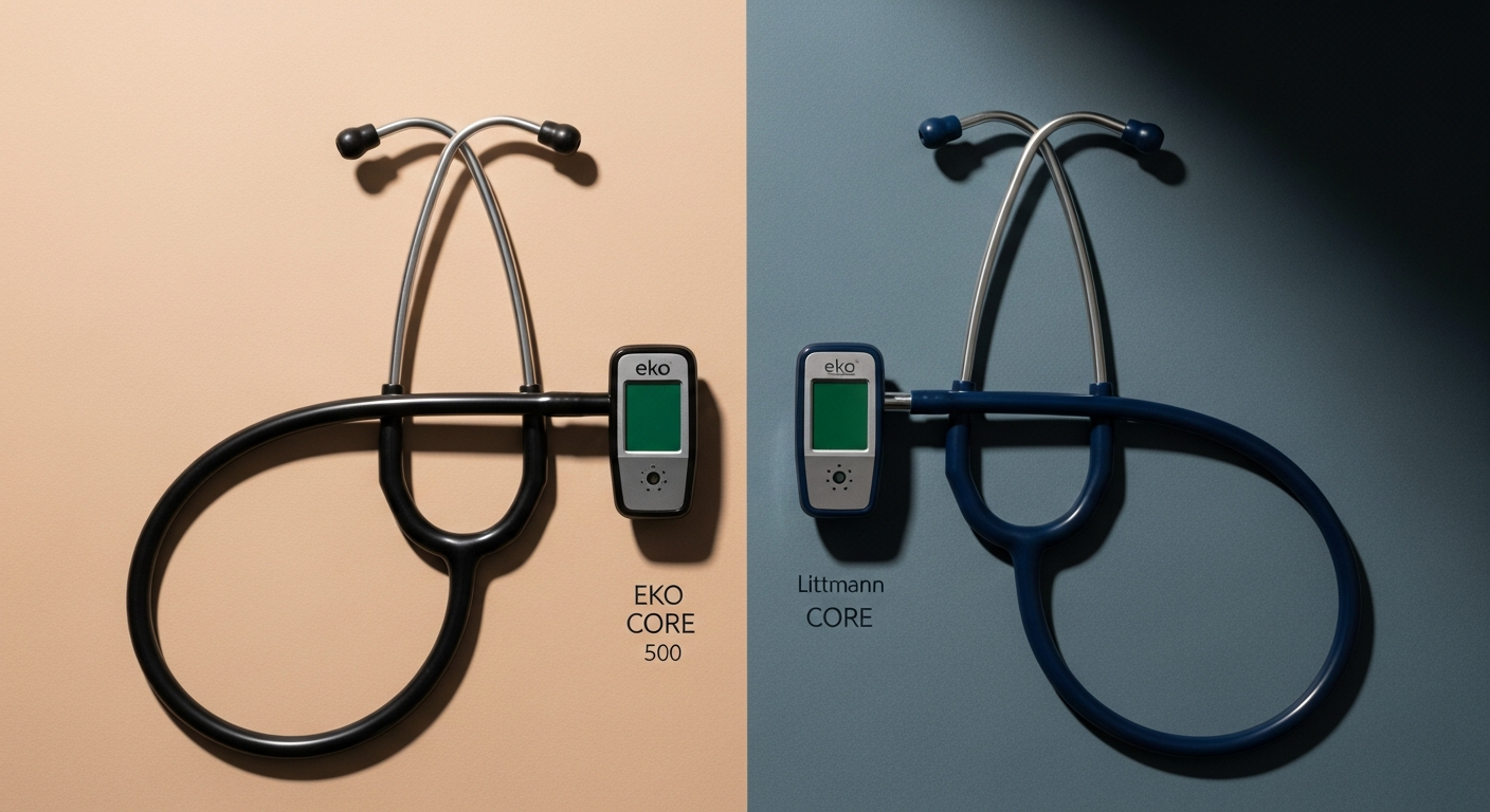 Eko CORE 500 מול Littmann CORE – השוואת סטטוסקופים דיגיטליים