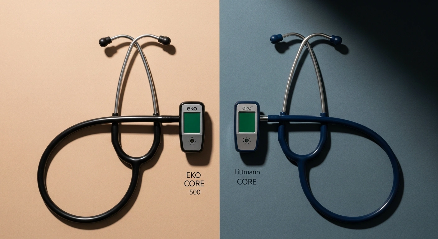 Eko CORE 500 מול Littmann CORE – השוואת סטטוסקופים דיגיטליים
