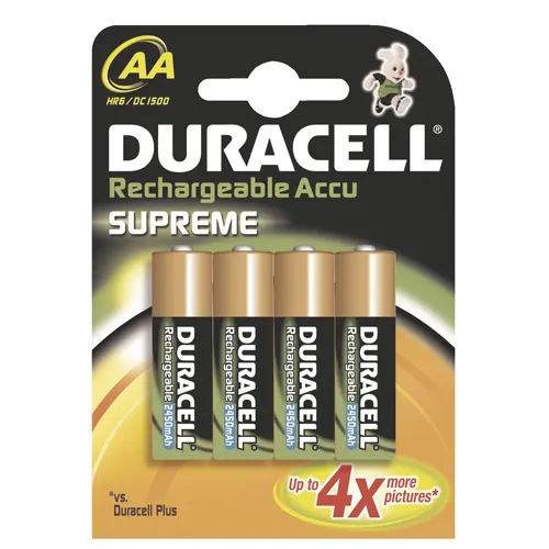 סוללות נטענות לציוד רפואי AA Duracell Rechargeable