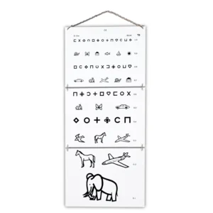לוח בדיקת ראייה מ-PVC לקליניקה Visual Acuity Chart