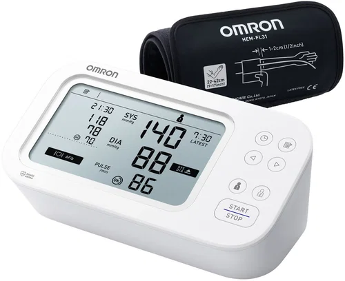 מד לחץ דם Omron M6 Comfort AFib – הגנה מתקדמת ומניעת שבץ מוחי
