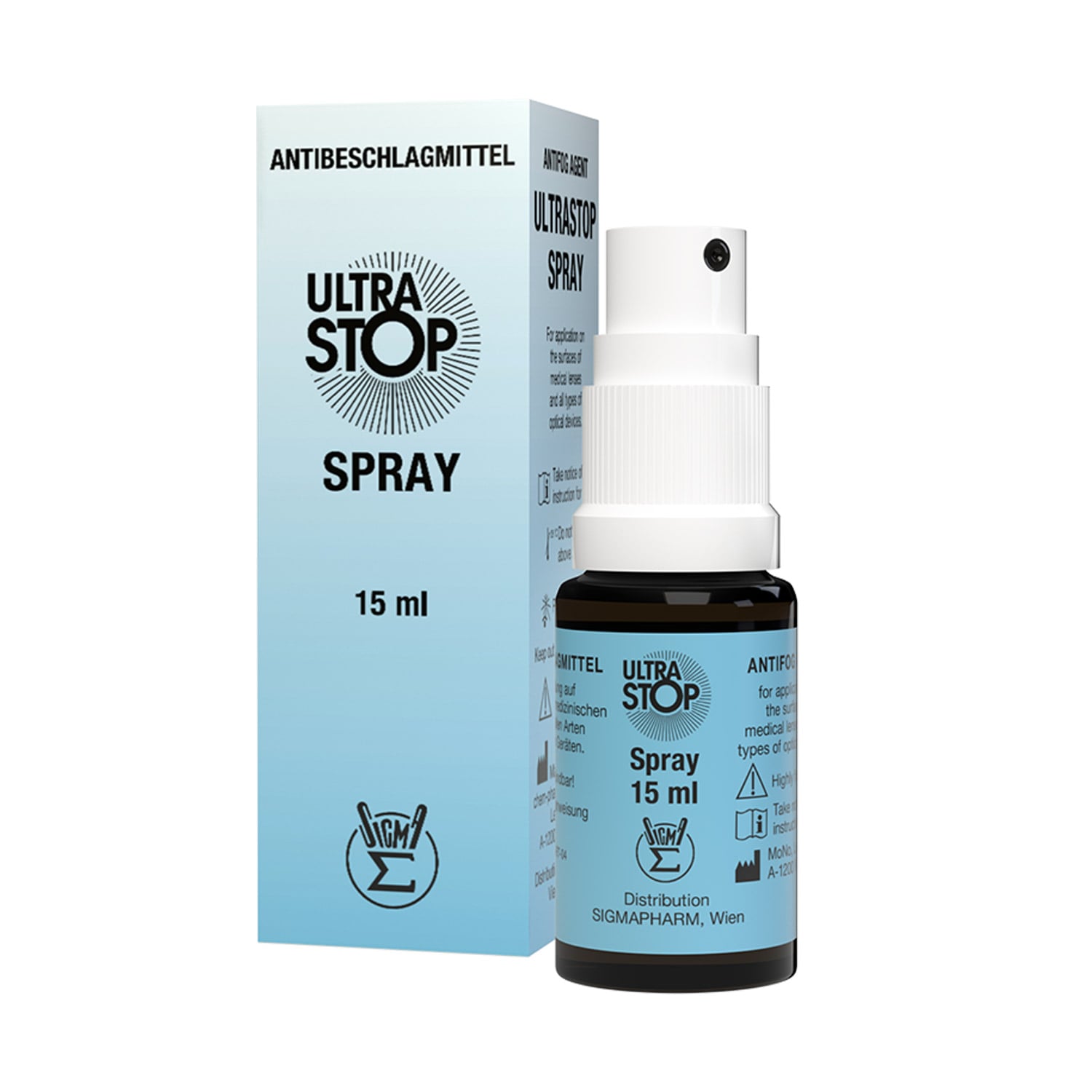 ULTRASTOP ספריי למניעת אדים 15 מ״ל Sigmapharm