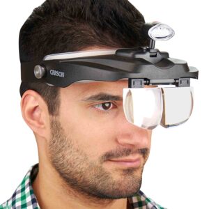 MagniVisor™ Deluxe - פנס ראש עם זכוכית מגדלת מקצועי