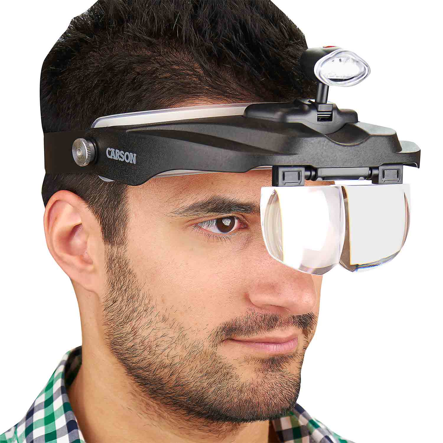 MagniVisor™ Deluxe - פנס ראש עם זכוכית מגדלת מקצועי