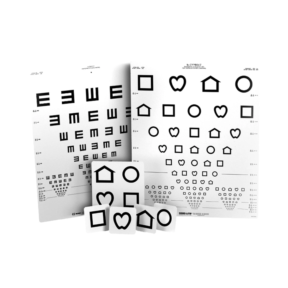 לוח בדיקת ראייה LEA Symbols ו-E-Hooks לילדים (Trusetal) - תמונה 2