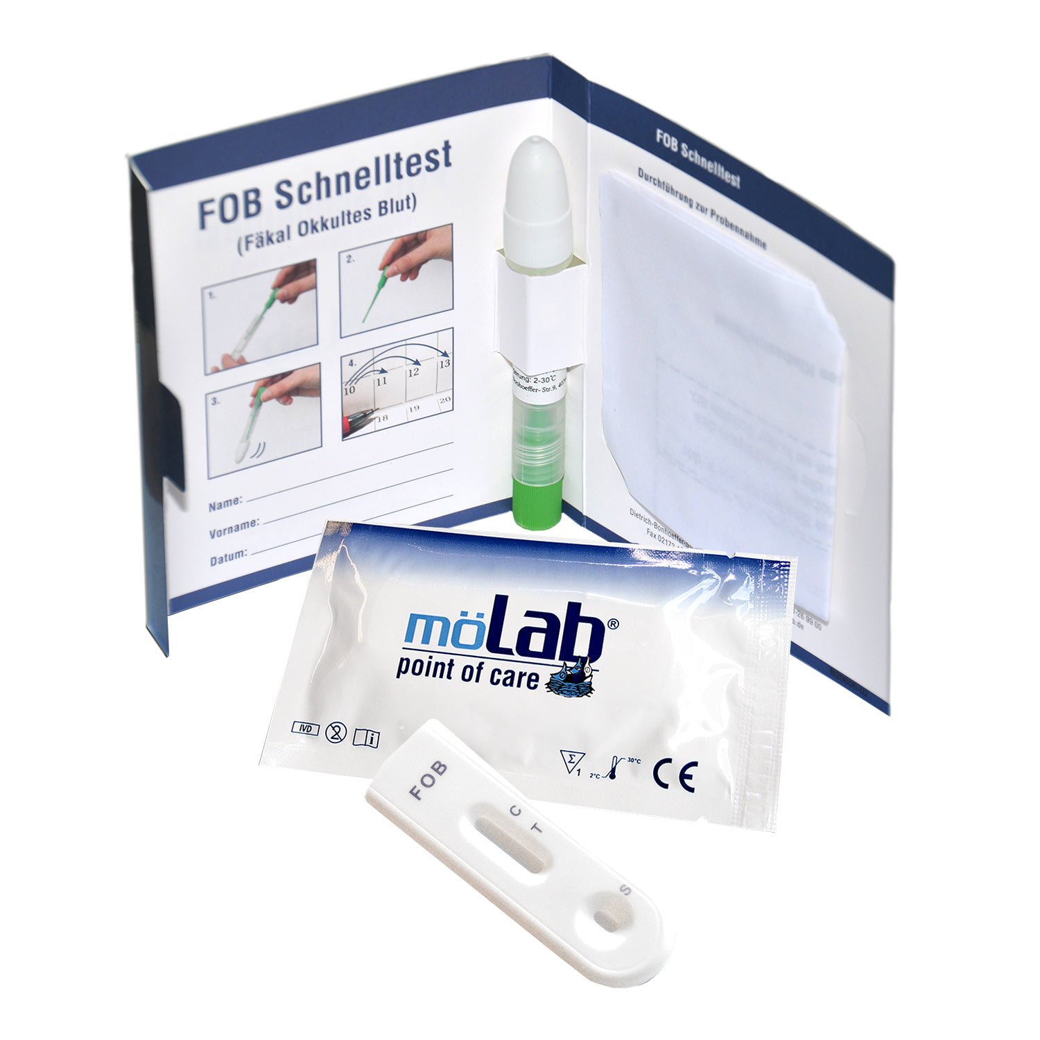 בדיקת דם סמוי בצואה möLab FOB