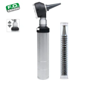 אוטוסקופ KaWe Combilight F.O. 30, קסנון עם ידית מתכת ותיק נשיאה