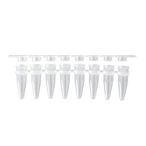 מבחנות PCR 0.2 מ״ל עם מכסה שקוף
