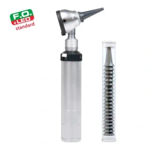 אוטוסקופ KaWe Eurolight F.O. 30 LED עם ידית מתכת וסיבים אופטיים