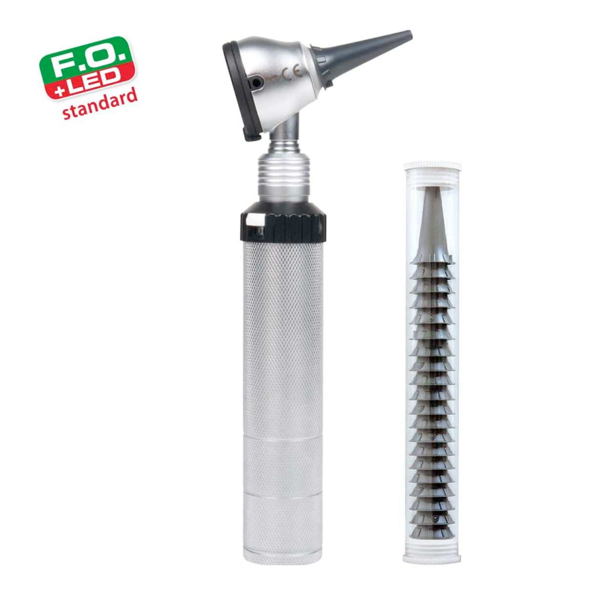 אוטוסקופ KaWe Eurolight F.O. 30 LED עם ידית מתכת וסיבים אופטיים